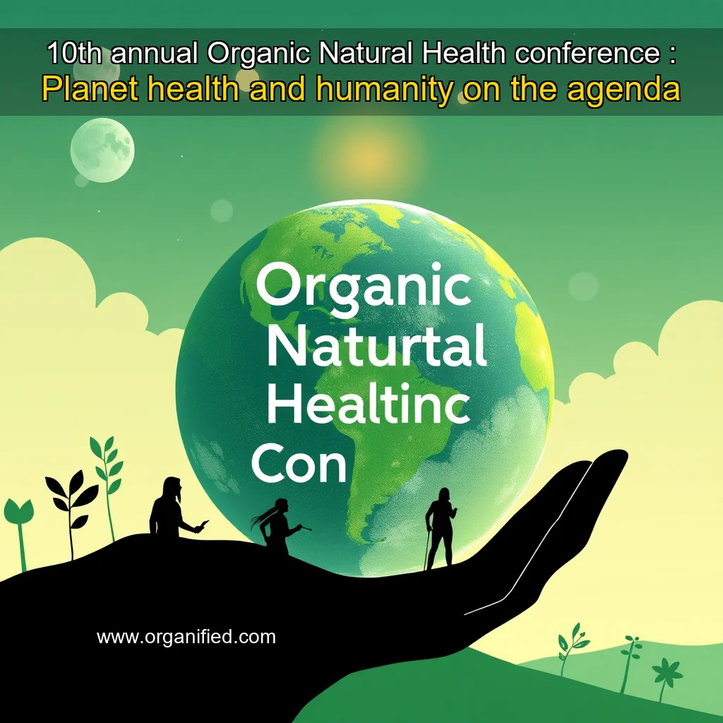 Read more about the article 10th annual Organic  Natural Health conference : Planet health and humanity on the agenda