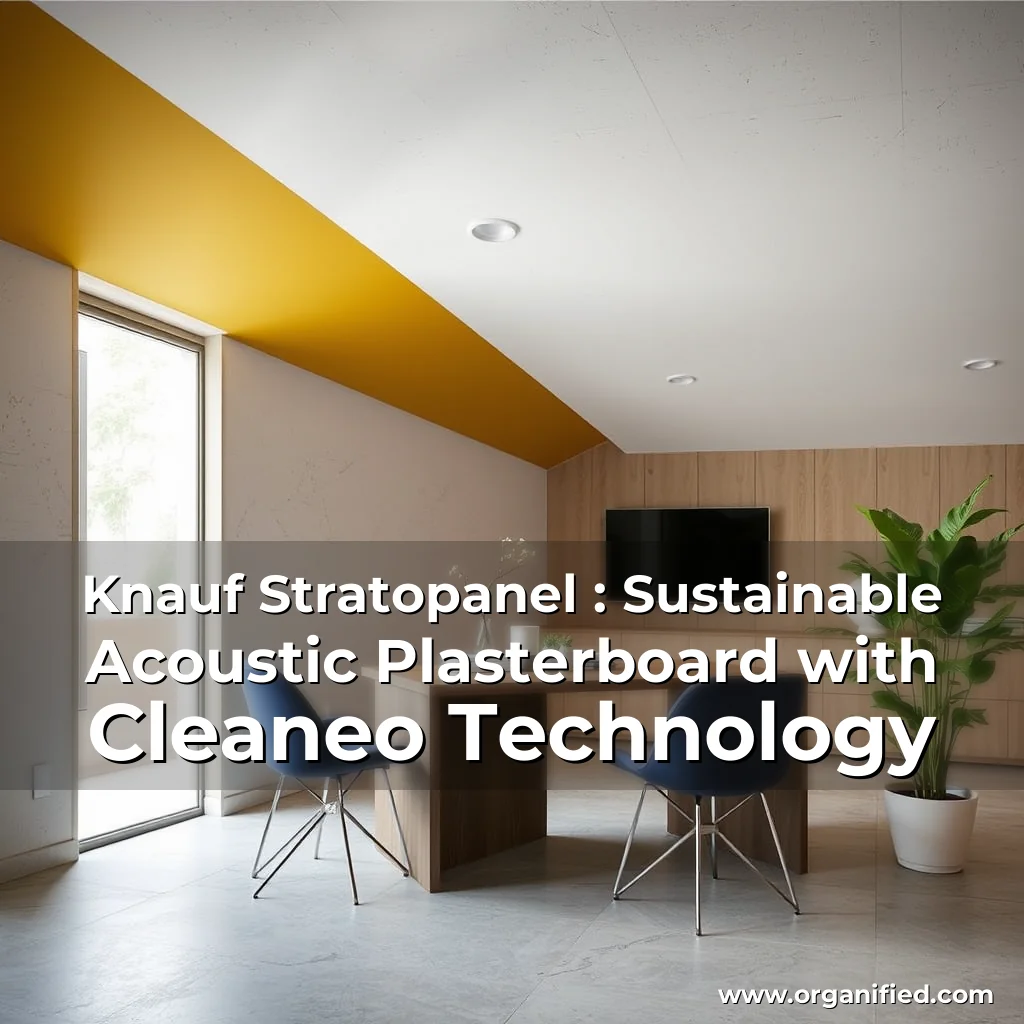 Read more about the article Knauf Stratopanel : Sustainable Acoustic Plasterboard with Cleaneo Technology