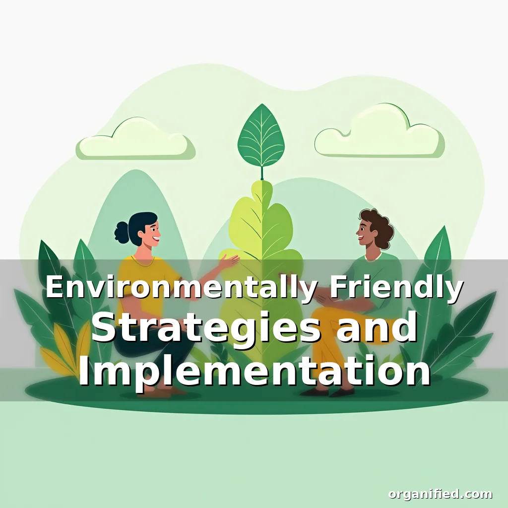 Read more about the article Environmentally Friendly Strategies and Implementation