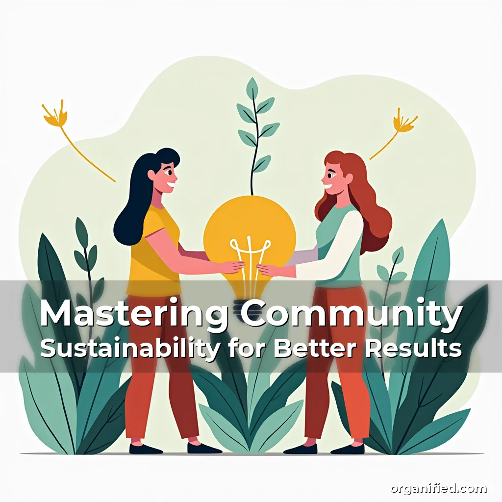 Read more about the article Mastering Community Sustainability for Better Results
